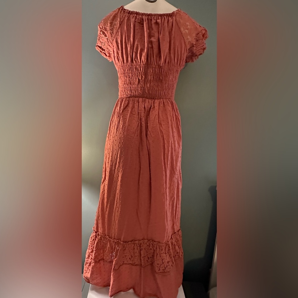 ANNA KAY Terracotta Maxi dress A-Line size Large - Picture 3 of 8